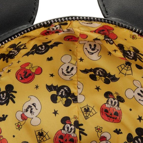 Loungefly Stitch Shoppe Mickey Mouse Glow Spider Crossbody Bag With Pin NWT NEW - Picture 4 of 10